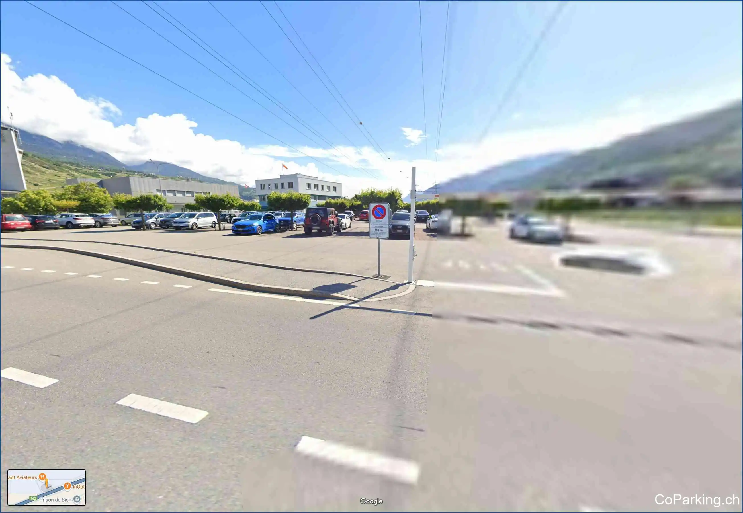 Parking Rte. des Aviateurs, Route des Aviateurs, Sion, 1950