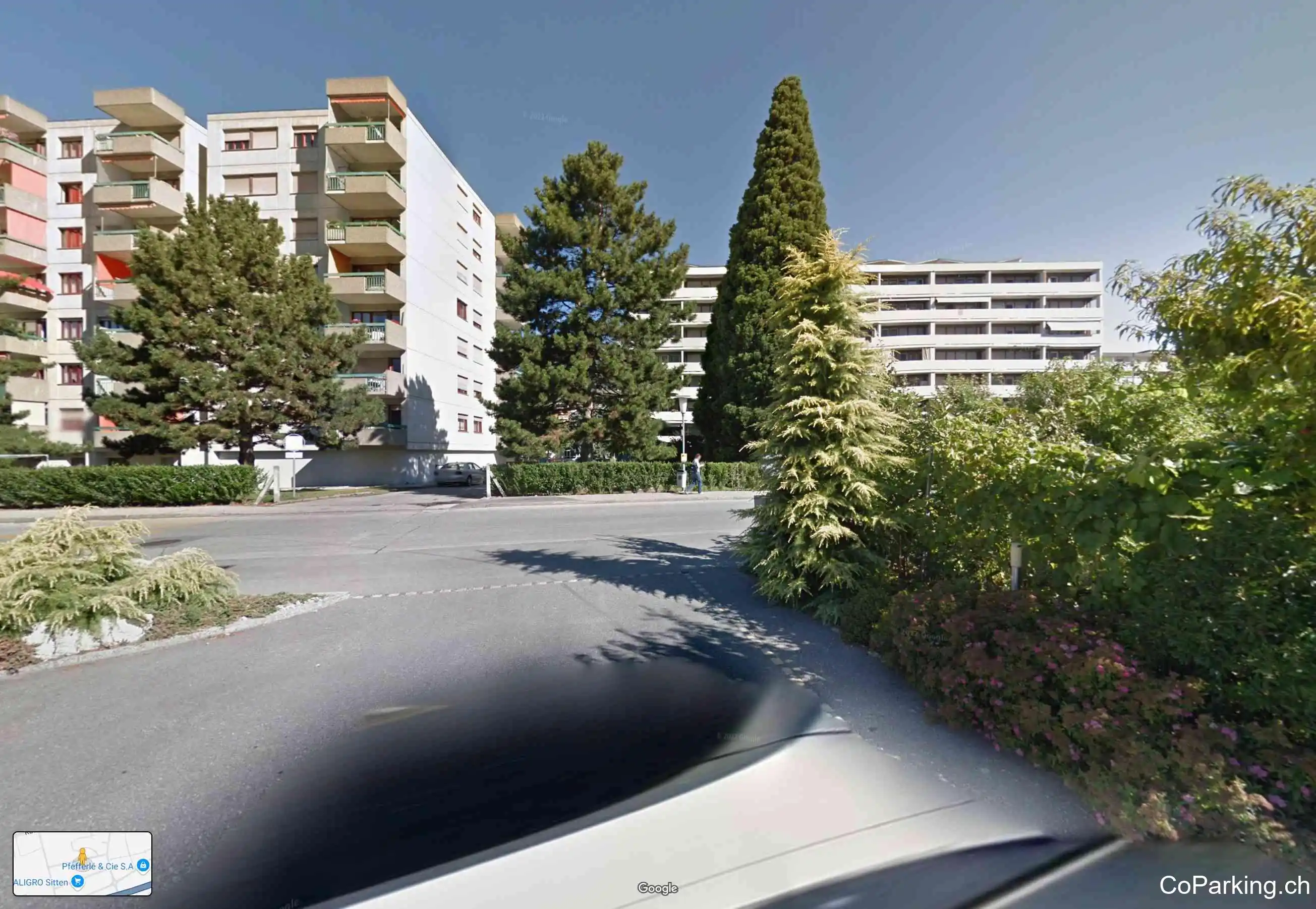 Parking Rue de la Bourgeoisie, Rue de la Bourgeoisie, Sion, 1950