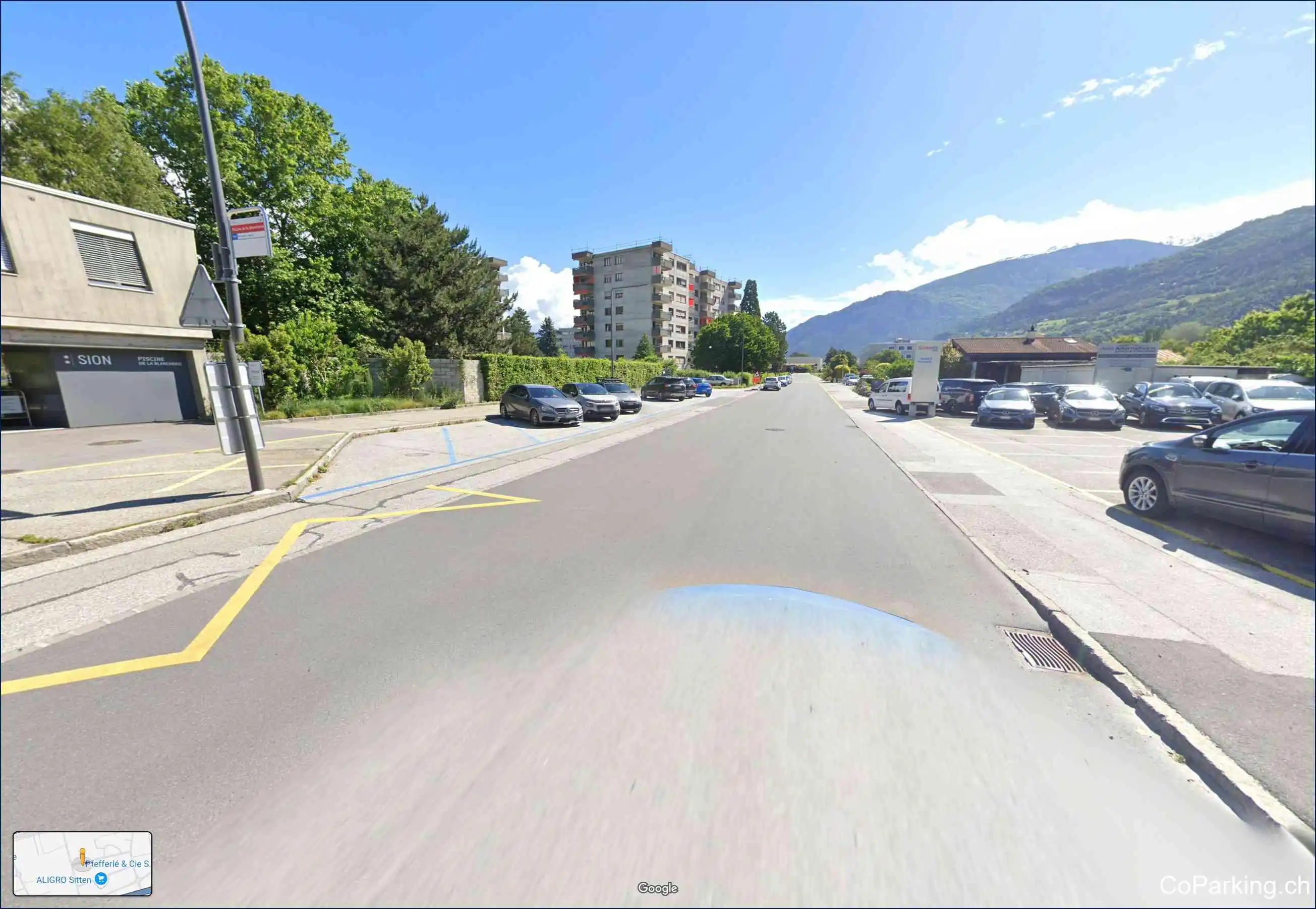 Parking Rue de la Bourgeoisie, Rue de la Bourgeoisie, Sion, 1950