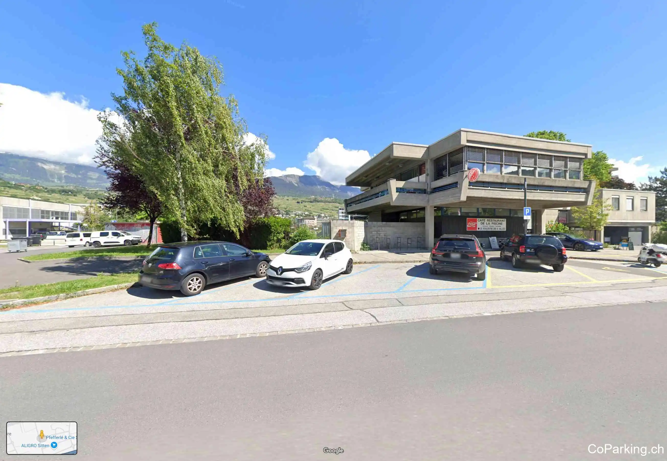 Parking Piscine de la Blancherie, Rue de la Bourgeoisie, Sion, 1950