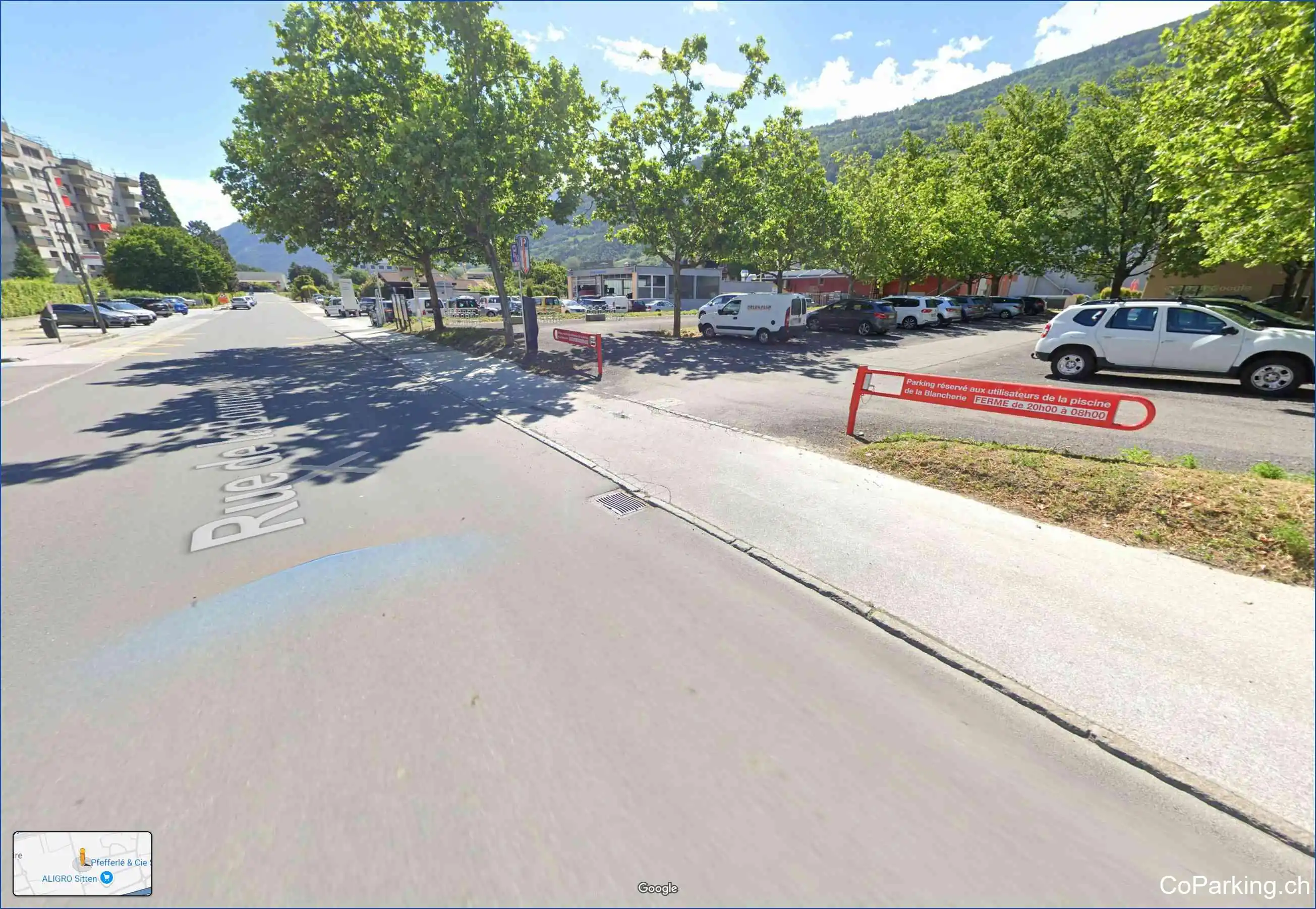 Parking Piscine de la Blancherie, Rue de la Bourgeoisie, Sion, 1950