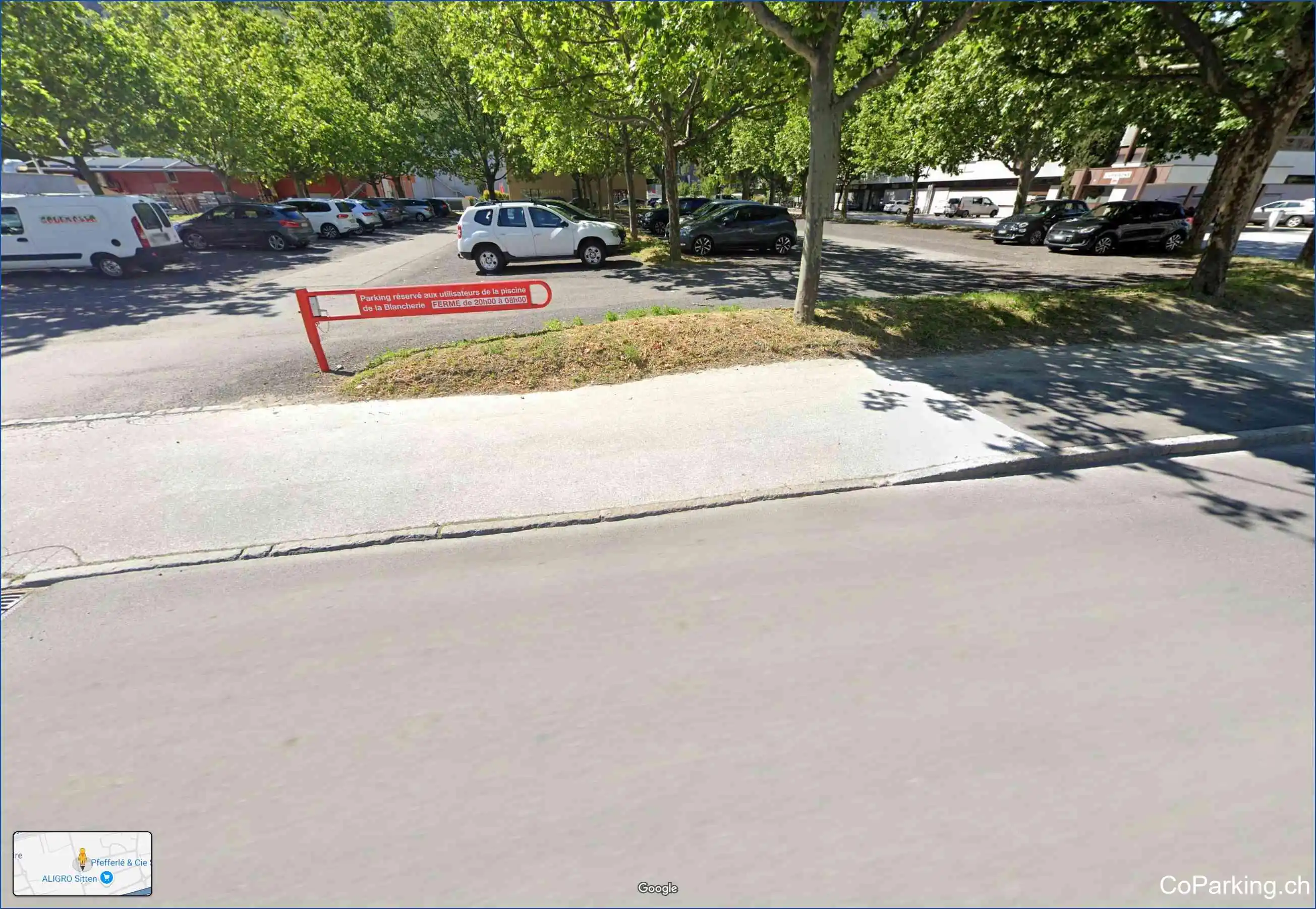 Parking Piscine de la Blancherie, Rue de la Bourgeoisie, Sion, 1950