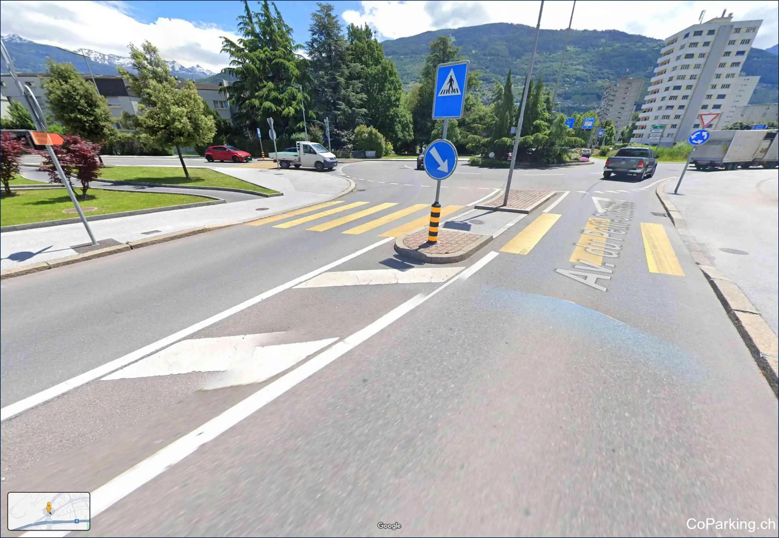 Parking Av. du Petit-Chasseur, Avenue du Petit-Chasseur, Sion, 1950