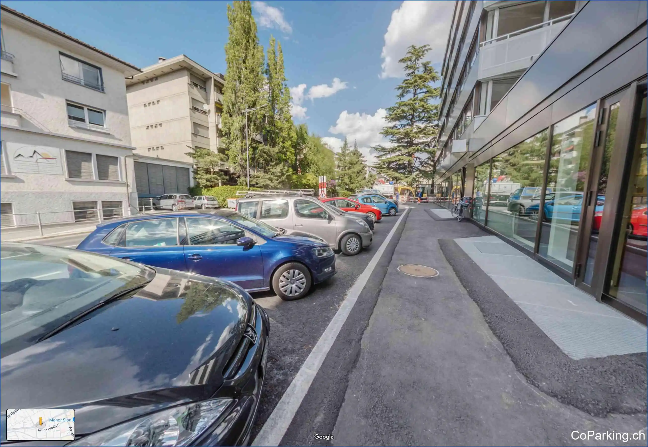 Parking Rue de Lausanne, Rue de Lausanne, Sion, 1950