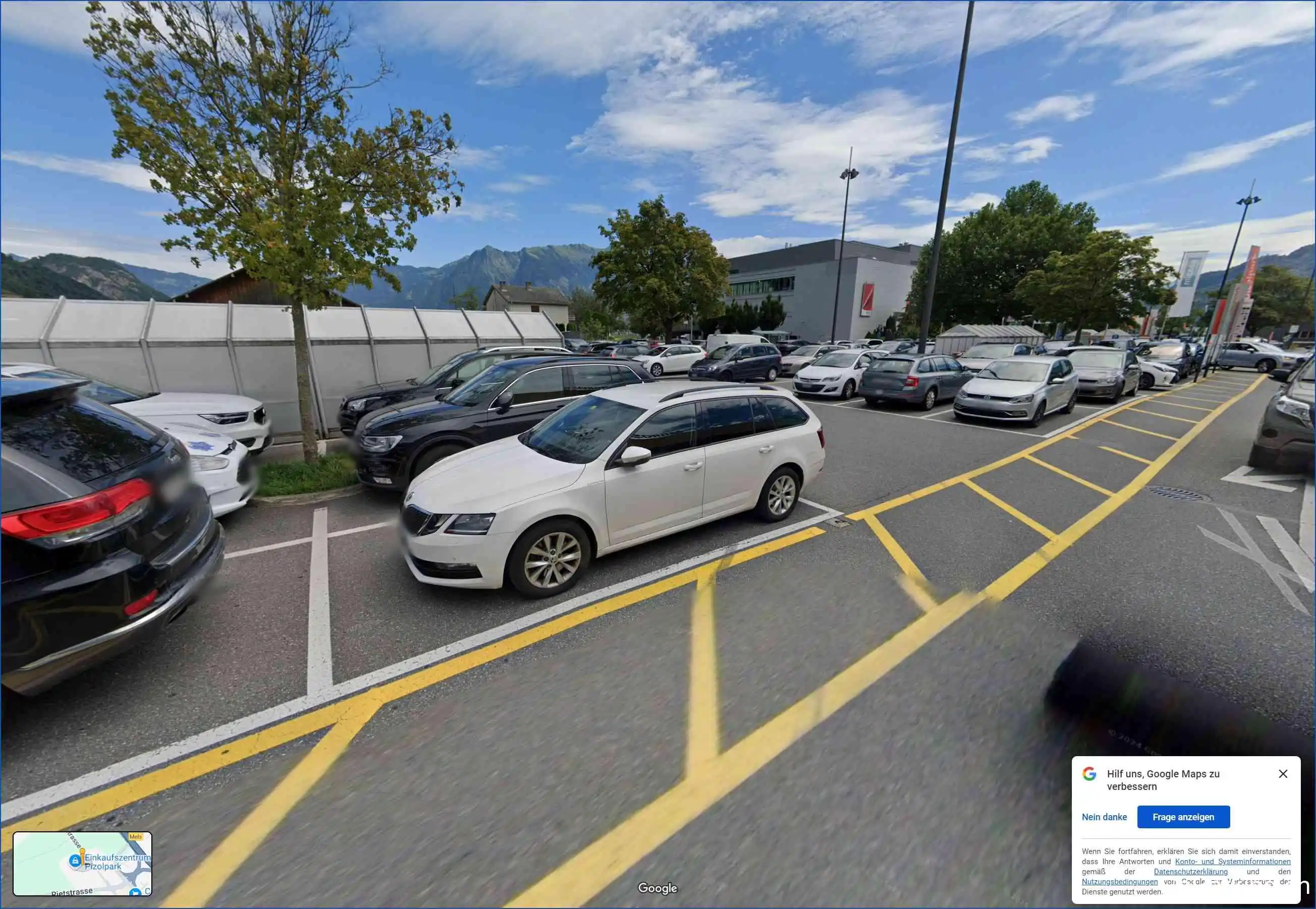 Parking Einkaufszentrum Pizolpark, Grossfeldstrasse, Mels, 8879