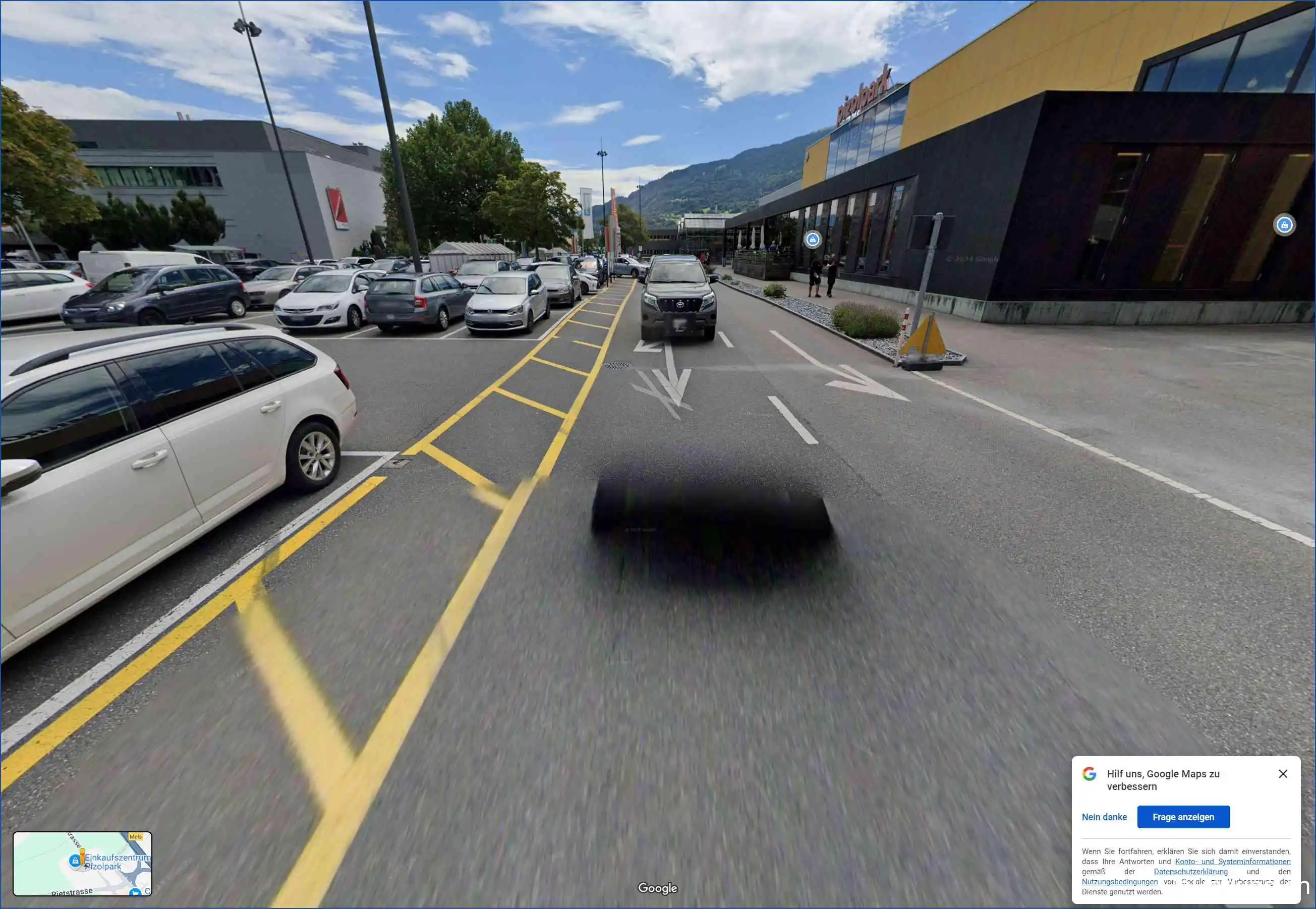 Parking Einkaufszentrum Pizolpark, Grossfeldstrasse, Mels, 8879