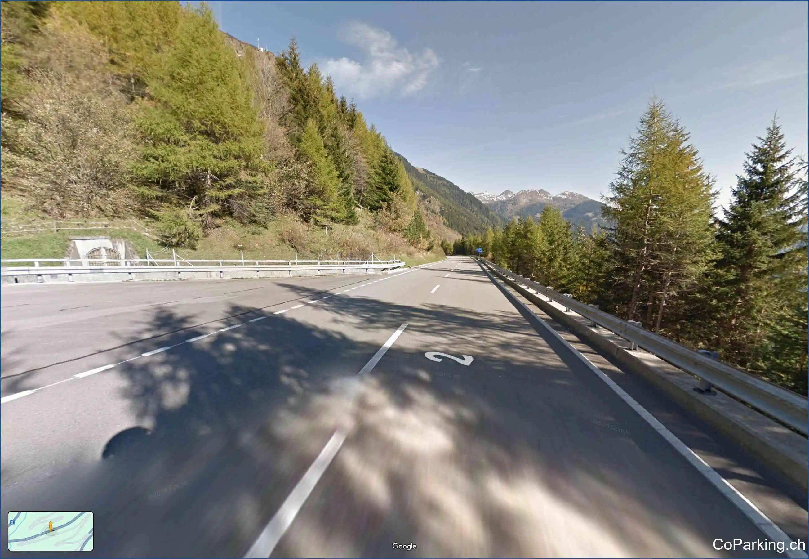 Parking Nuova strada del Passo del San Gottardo, Nuova strada del Passo, Airolo, 6780