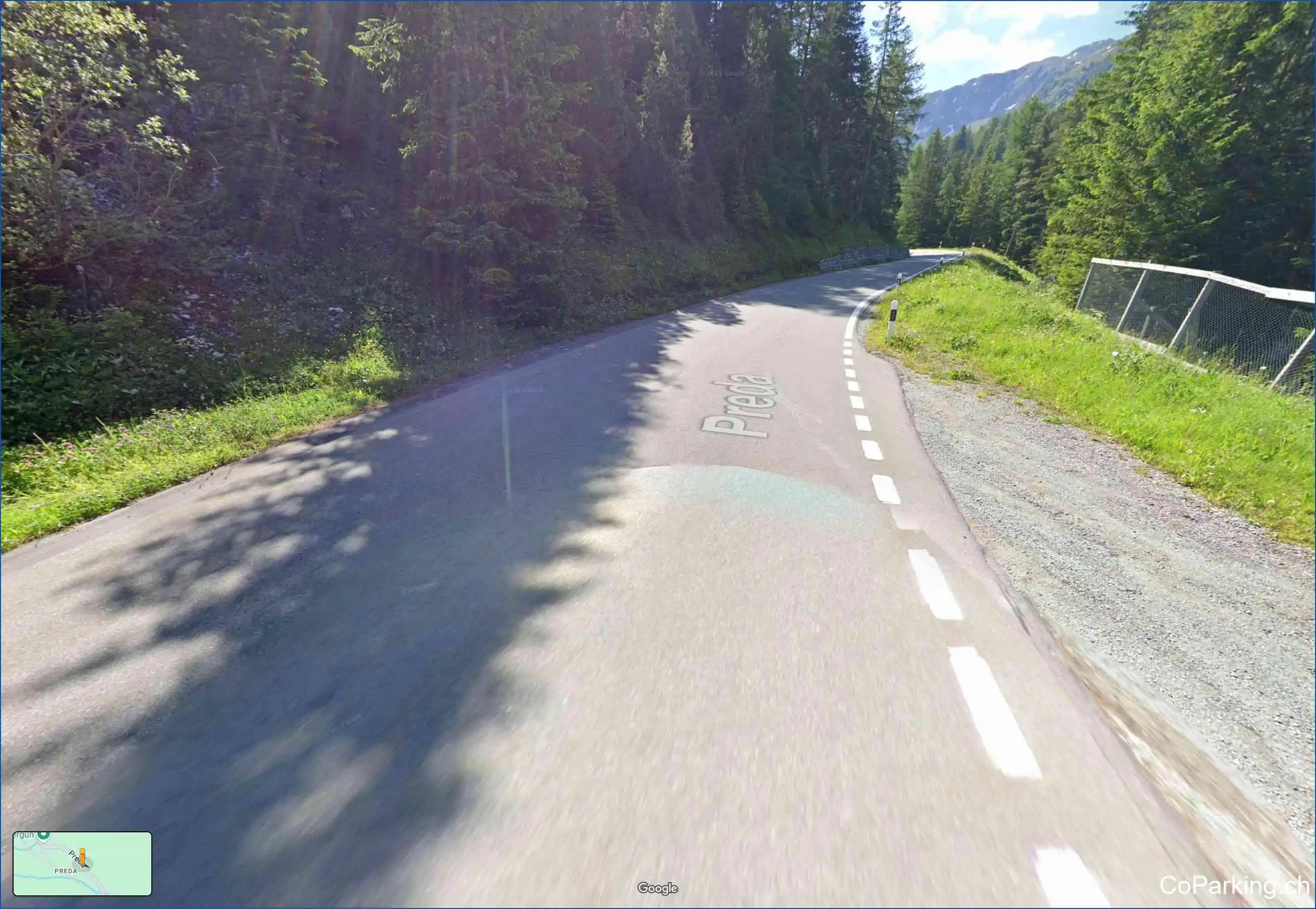 Parking Albulapass-Str., Albulapassstrasse, Bergün - La-Punt, 7482