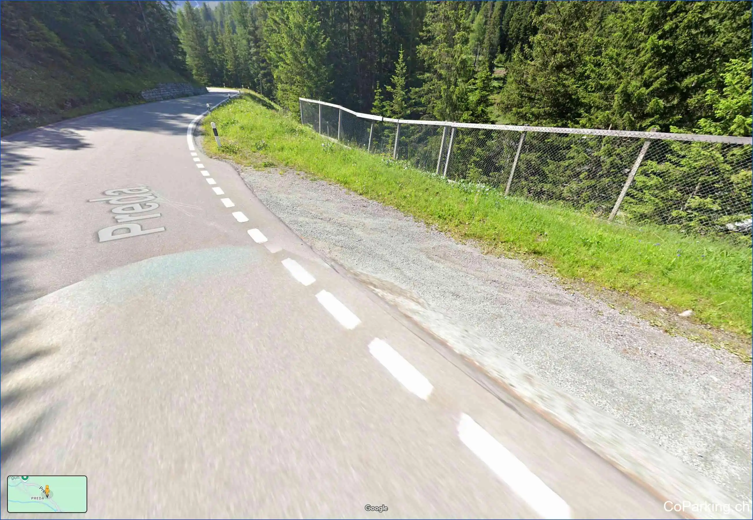 Parking Albulapass-Str., Albulapassstrasse, Bergün - La-Punt, 7482