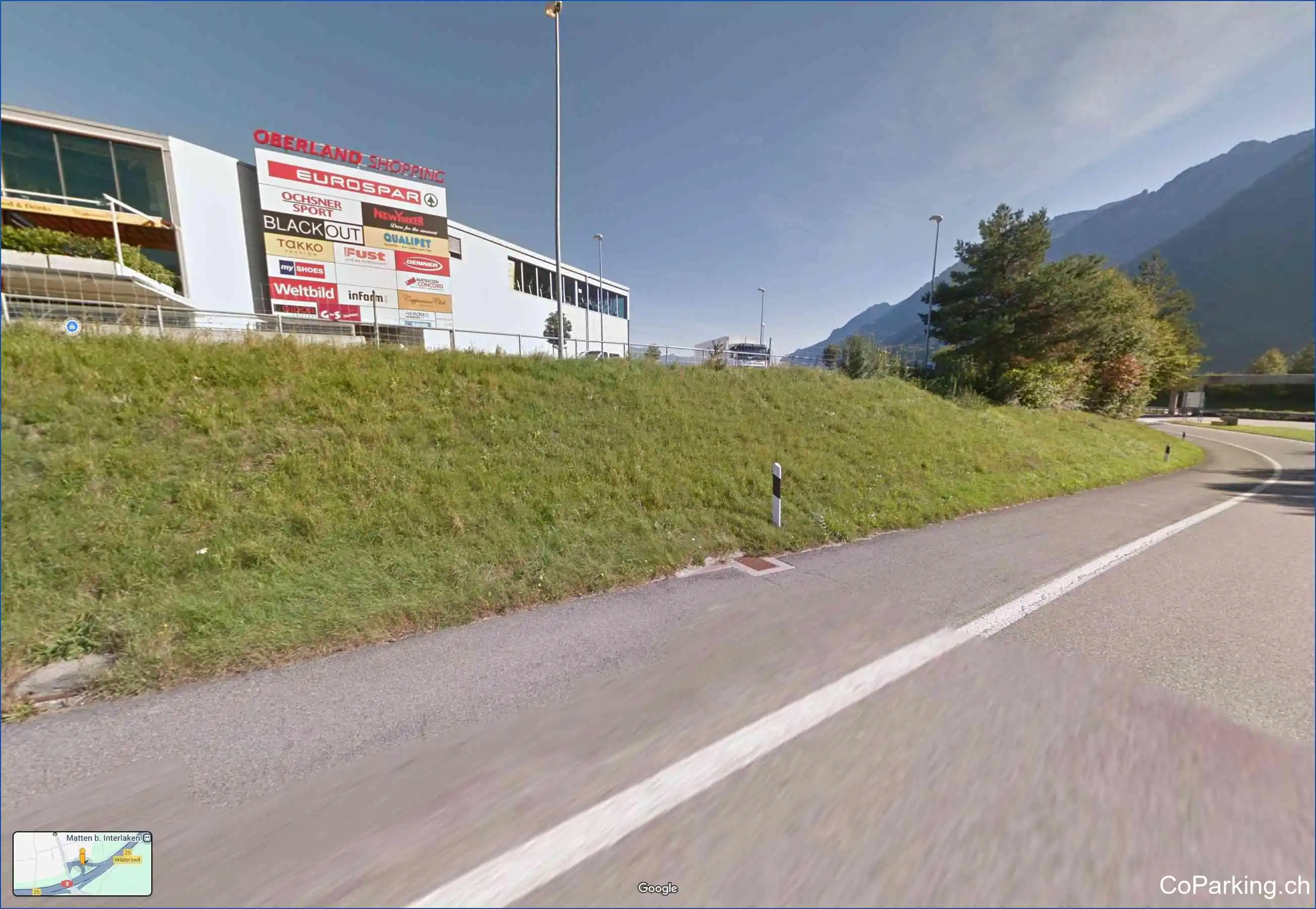 Parking Migros Supermarkt, Aegertiweg, Wilderswil, 3812