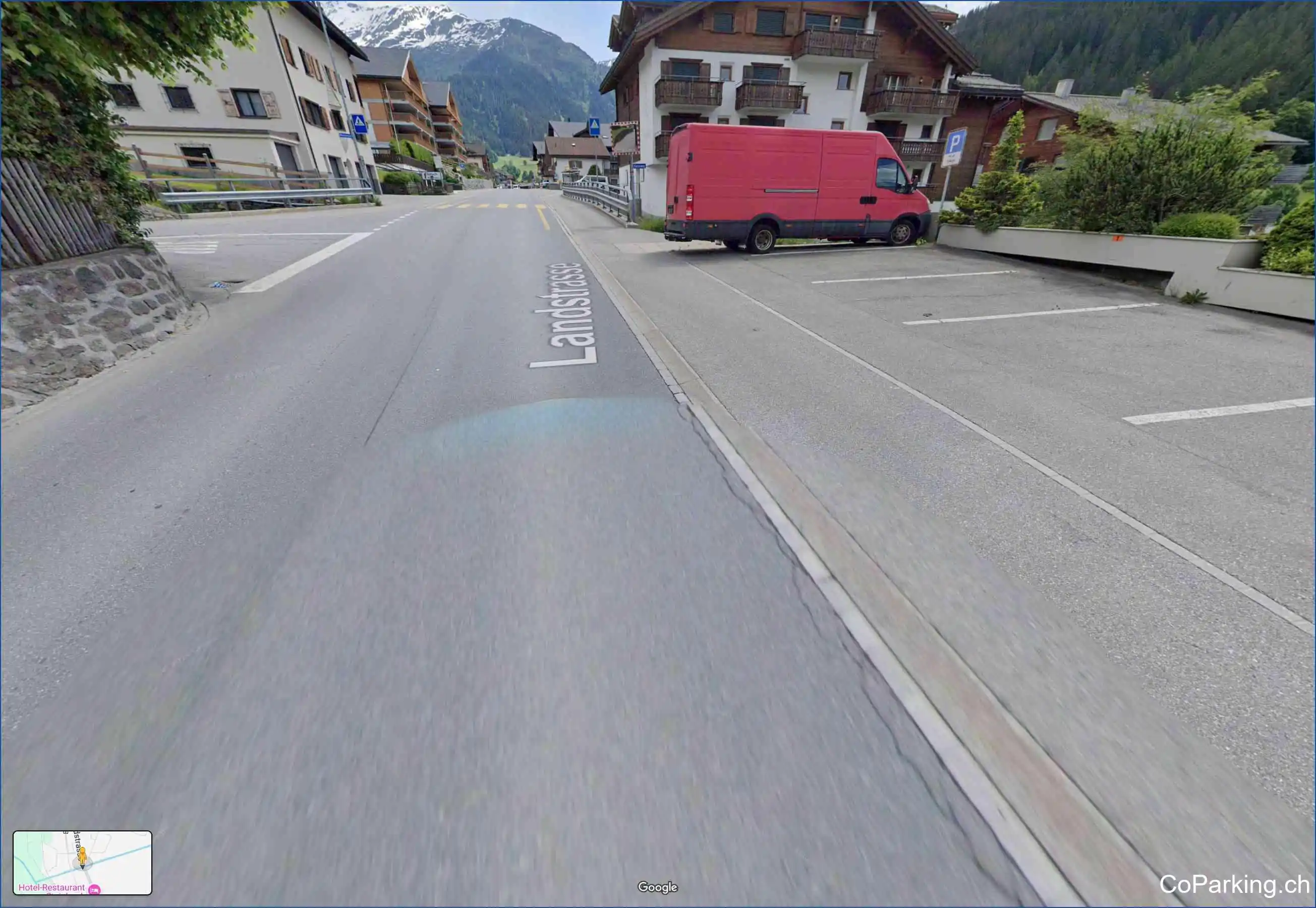 Parking Kath. Kirche, Landstrasse, Klosters, 7250