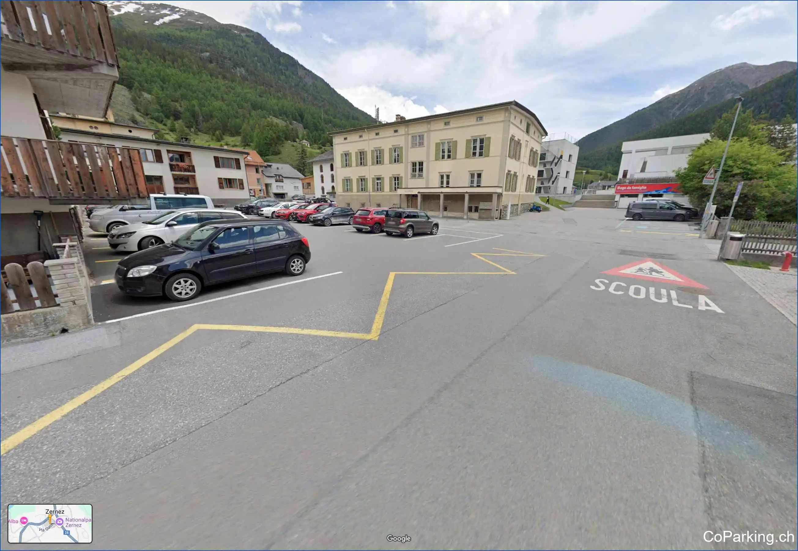 Parking Alossai, Via sura, Zernez, 7530
