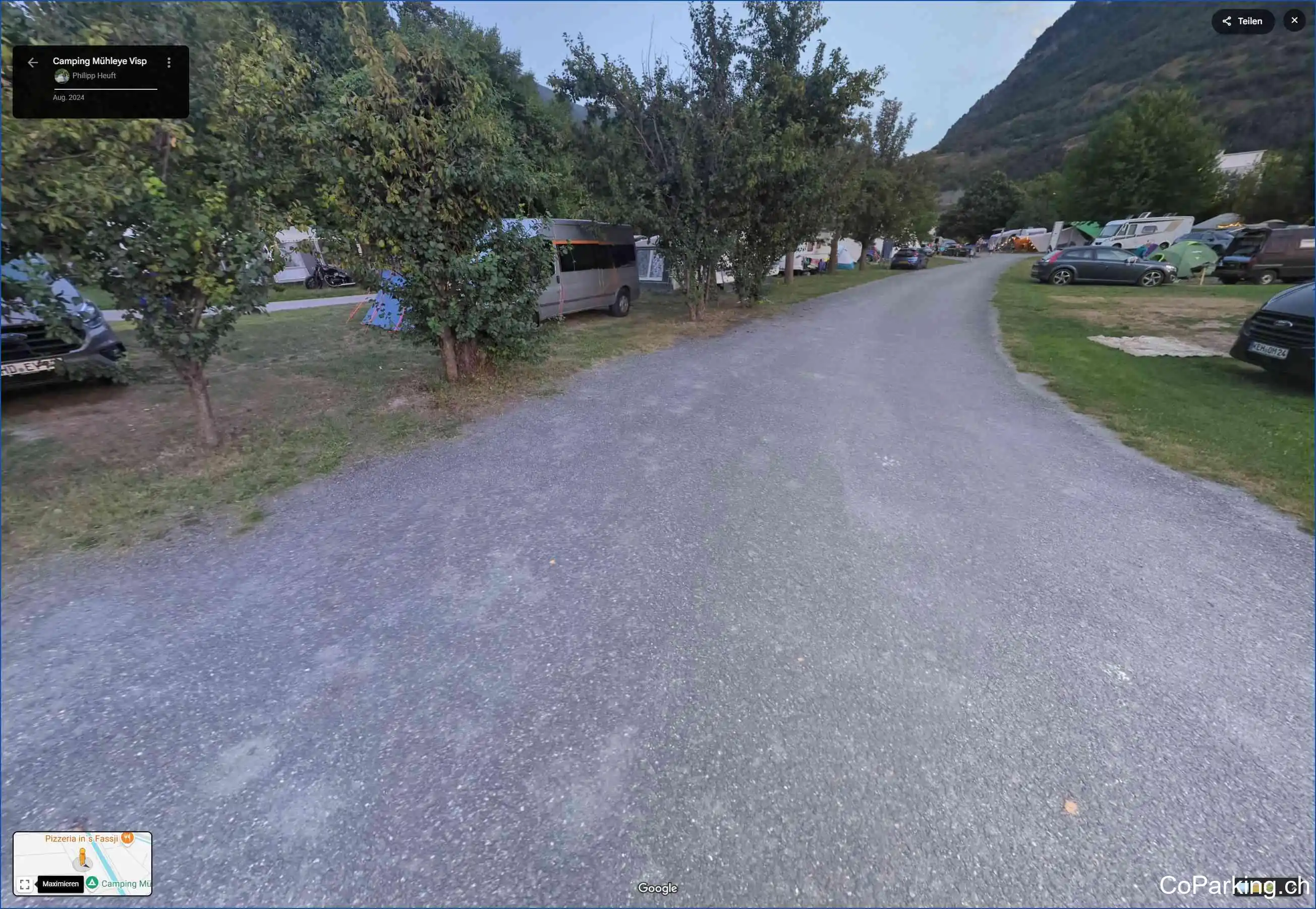 Parking Freibad Mühleye, Mühleye, Visp, 3930