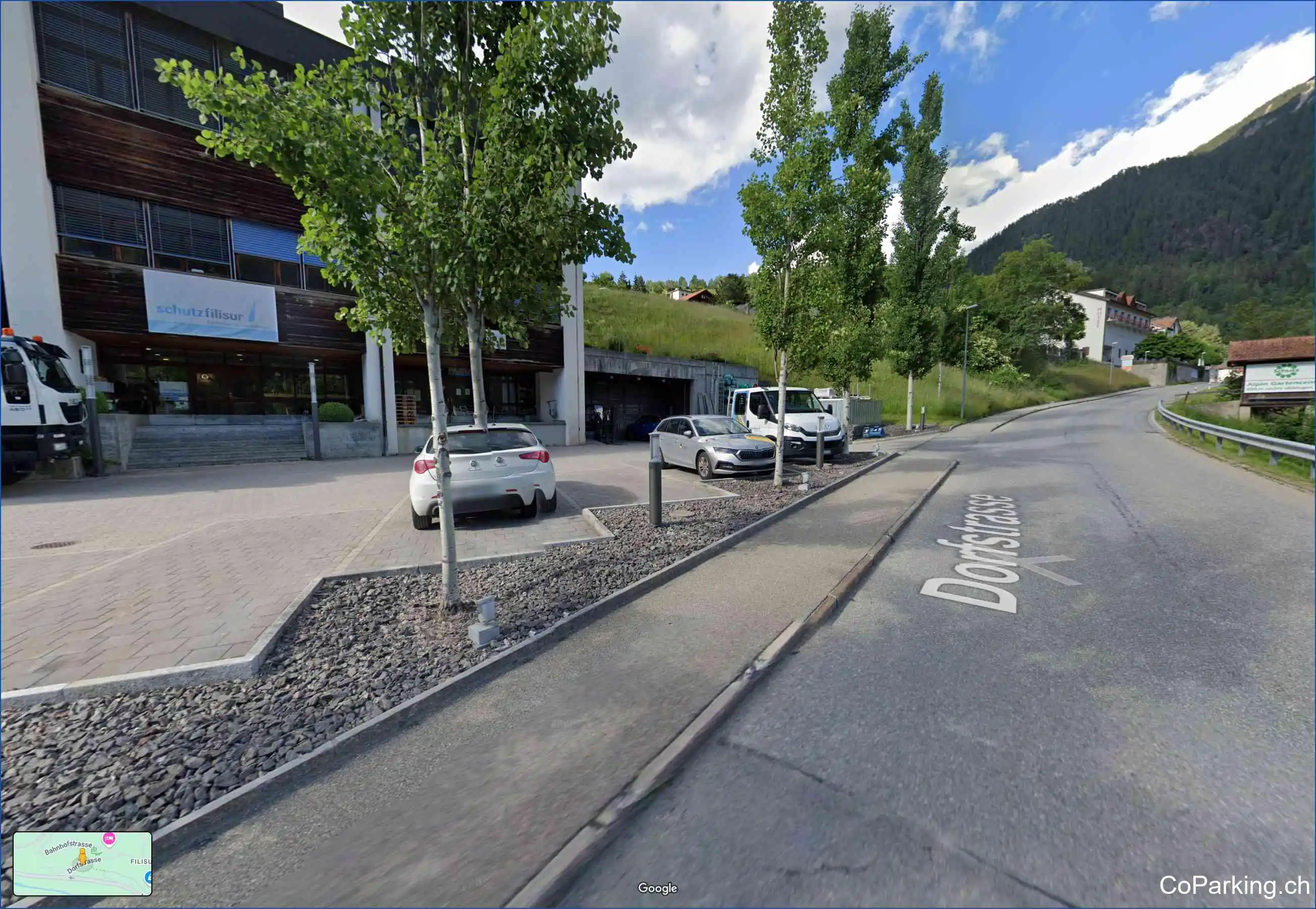 Parking Dorfstr., Dorfstrasse, Filisur, 7477