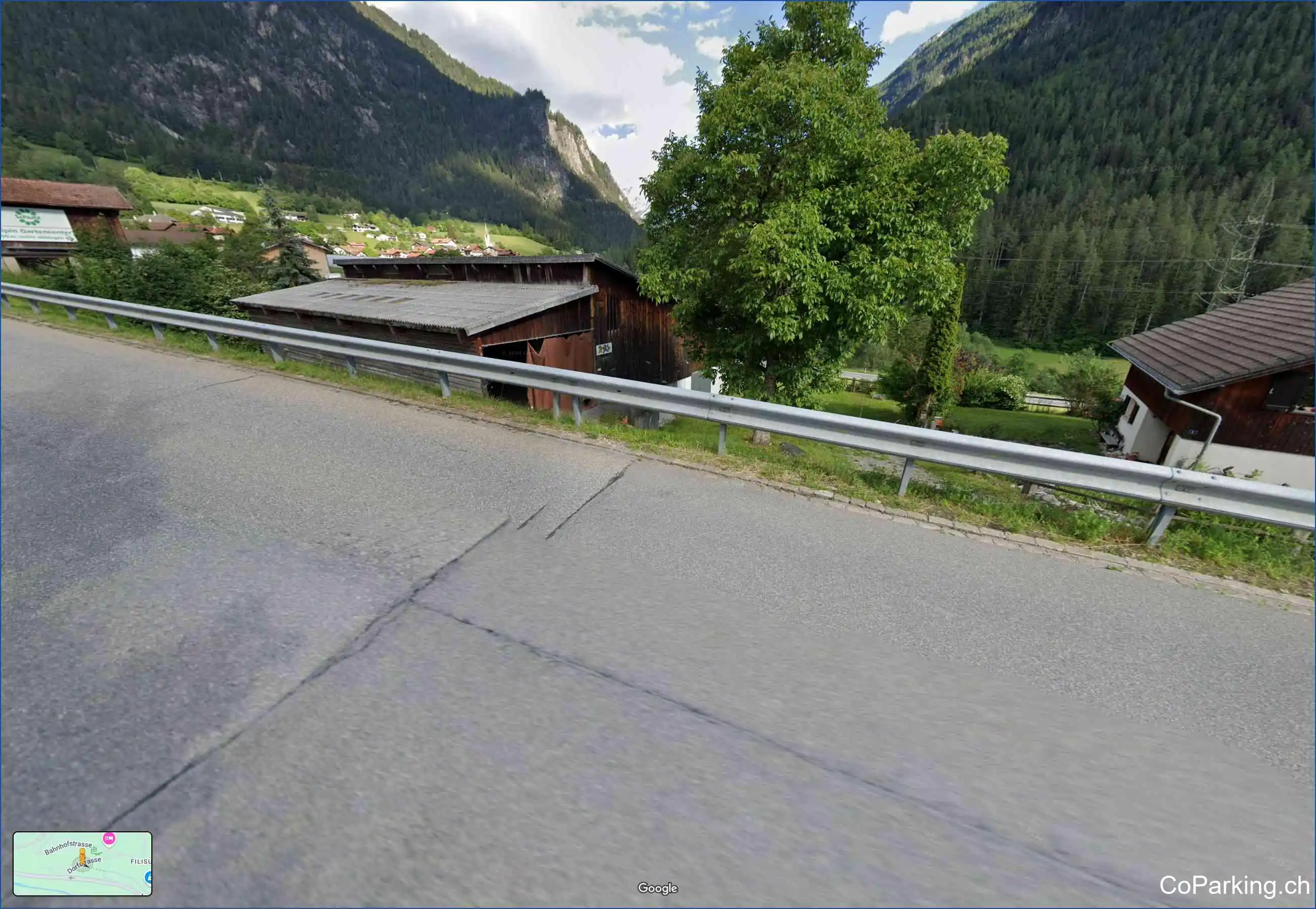 Parking Dorfstr., Dorfstrasse, Filisur, 7477