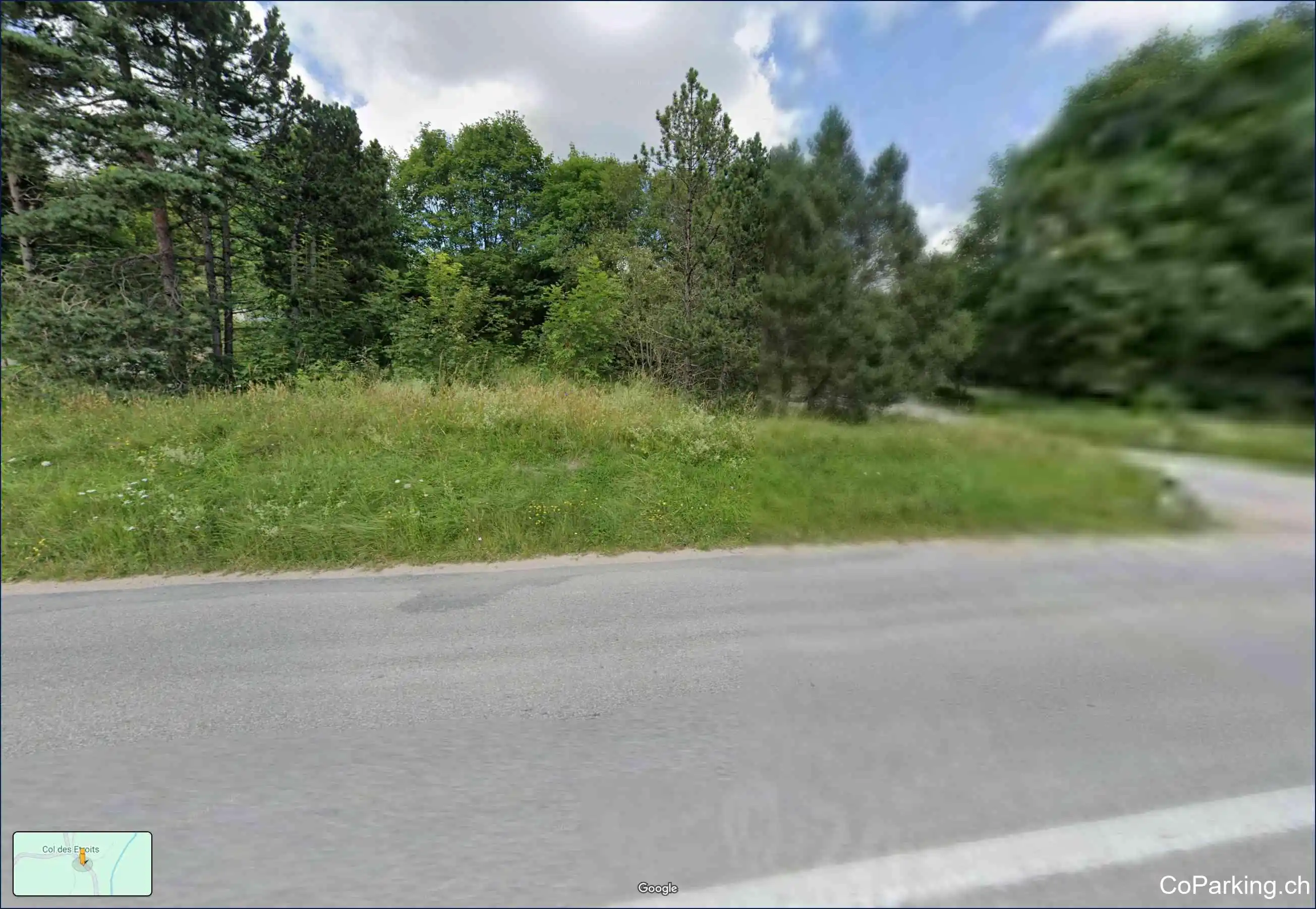 Parking Col des Etroits, 1152 m, Grand Rue, Pontarlier - Yverdon-Les-Bains, 1450