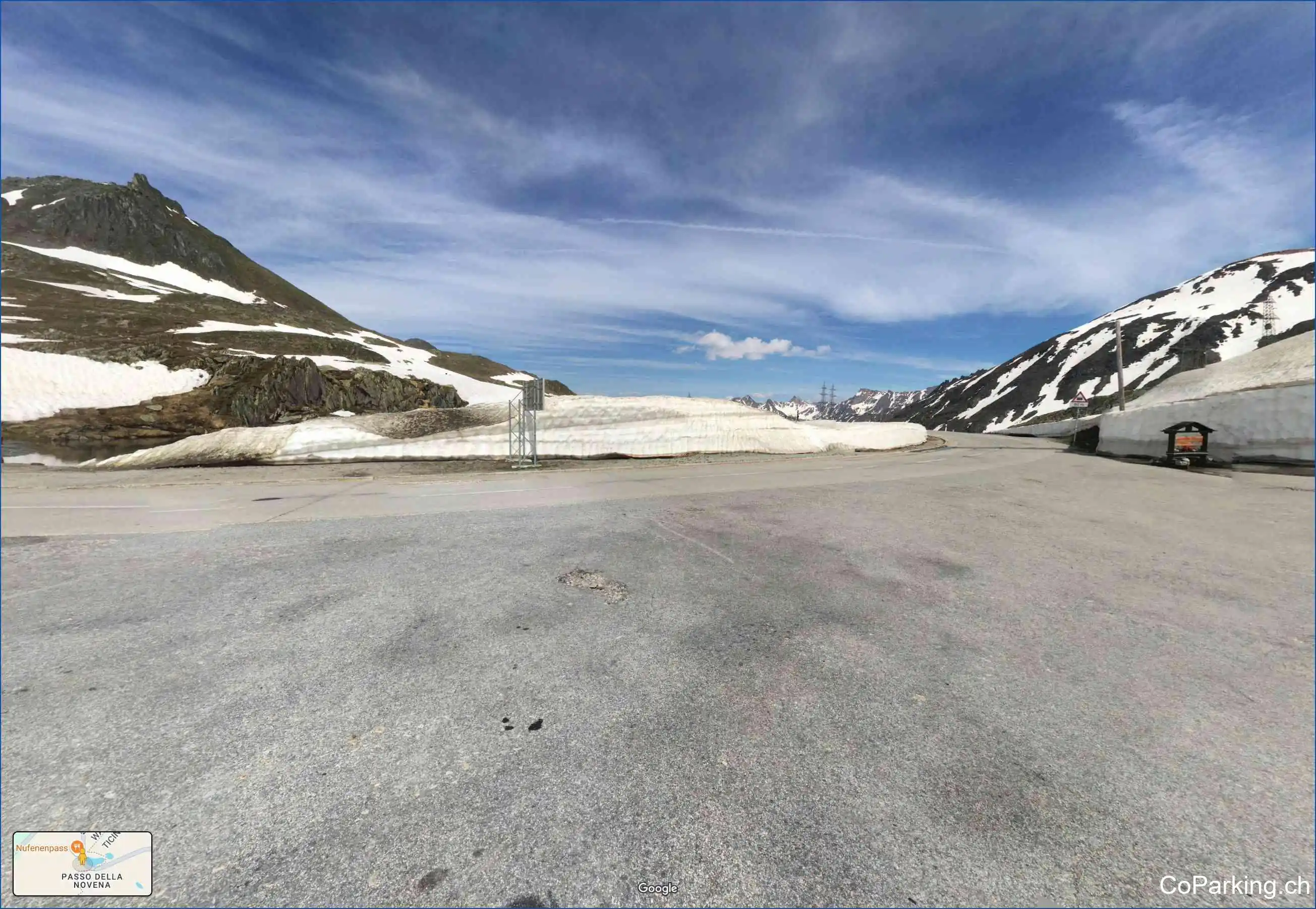 Parking Nufenenpass Passhöhe, Passstrasse, Ulrichen - Airolo, 3988