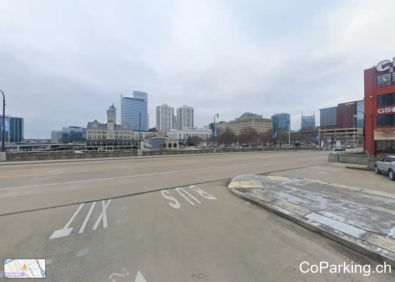Parking Lot Under Bridge.