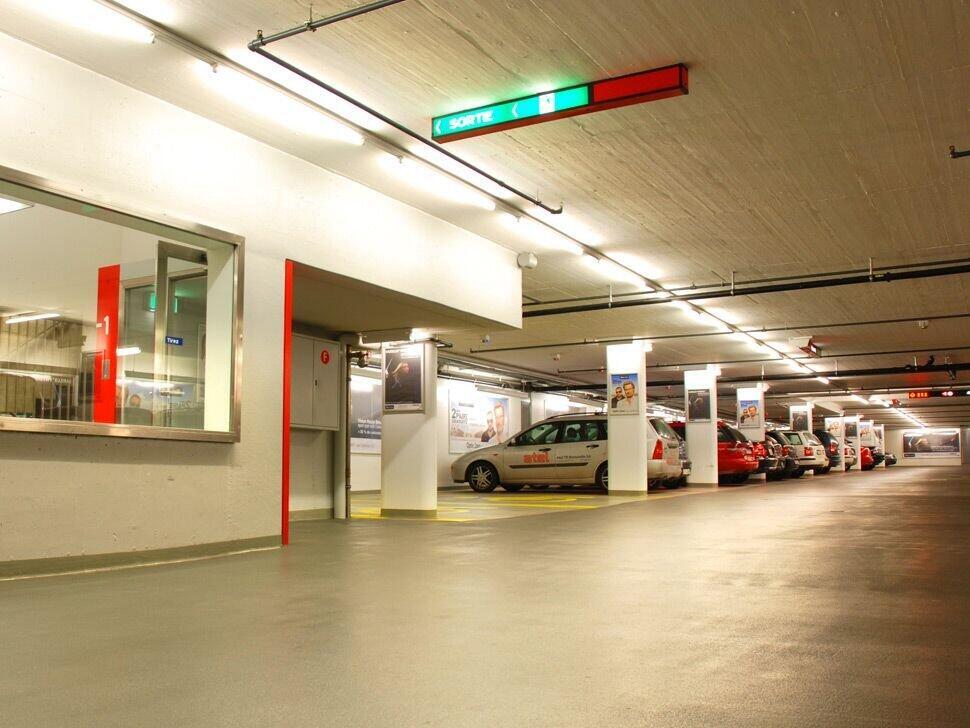 Intérieur du Parking Rôtillon à Lausanne